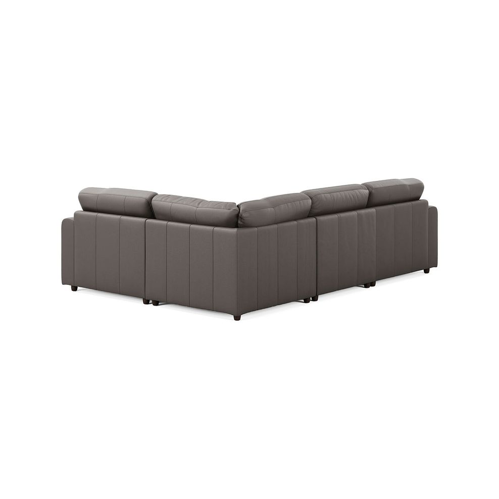 Marley 4 Seat Modular Left Hand Corner Sofa in Oslo Elephant Grey Leather - Group 2 2