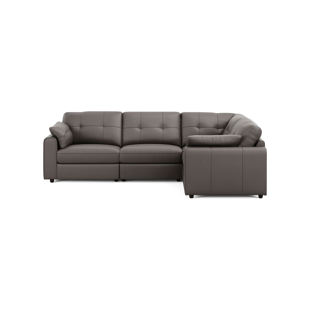 Marley 4 Seat Modular Left Hand Corner Sofa in Oslo Elephant Grey Leather - Group 2 3