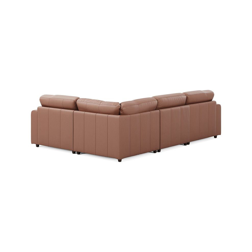 Marley 4 Seat Modular Left Hand Corner Sofa in Oslo Mocha Mouse Leather - Group 2 2