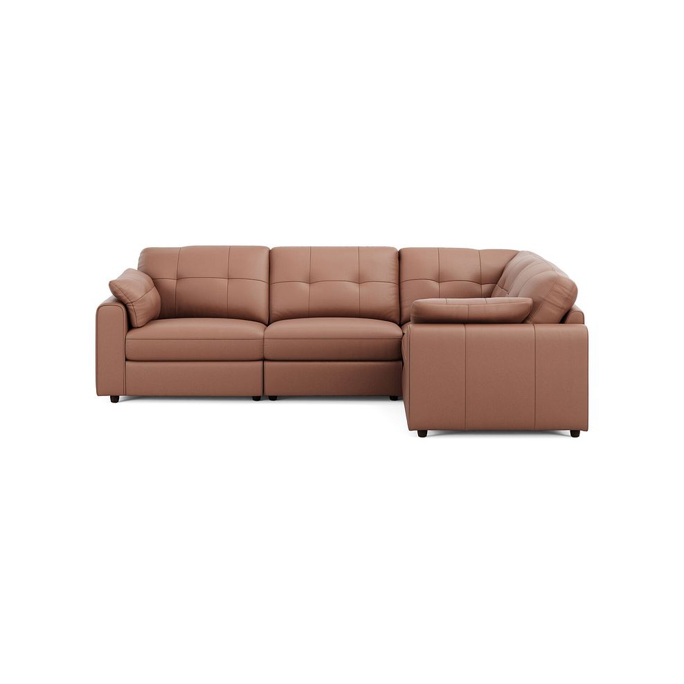 Marley 4 Seat Modular Left Hand Corner Sofa in Oslo Mocha Mouse Leather - Group 2 3