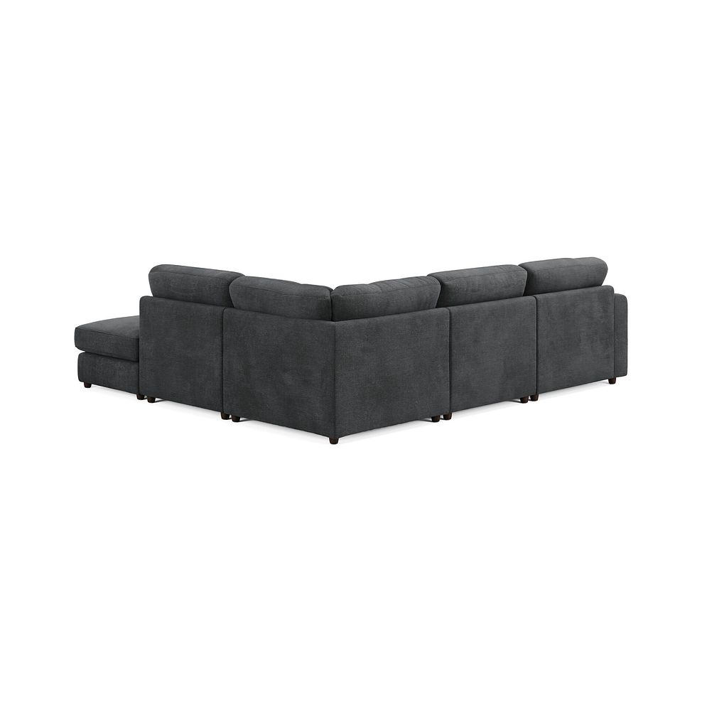 Marley 4 Seat Modular Open End Left Hand Corner Sofa in Lila Charcoal Fabric -  Group 4 FOOT 2