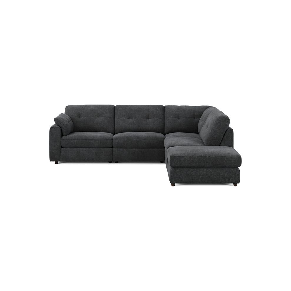 Marley 4 Seat Modular Open End Left Hand Corner Sofa in Lila Charcoal Fabric -  Group 4 FOOT 3