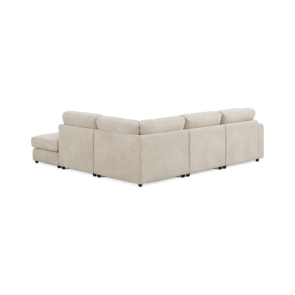 Marley 4 Seat Modular Open End Left Hand Corner Sofa in Lila Natural Fabric -  Group 4 FOOT 2