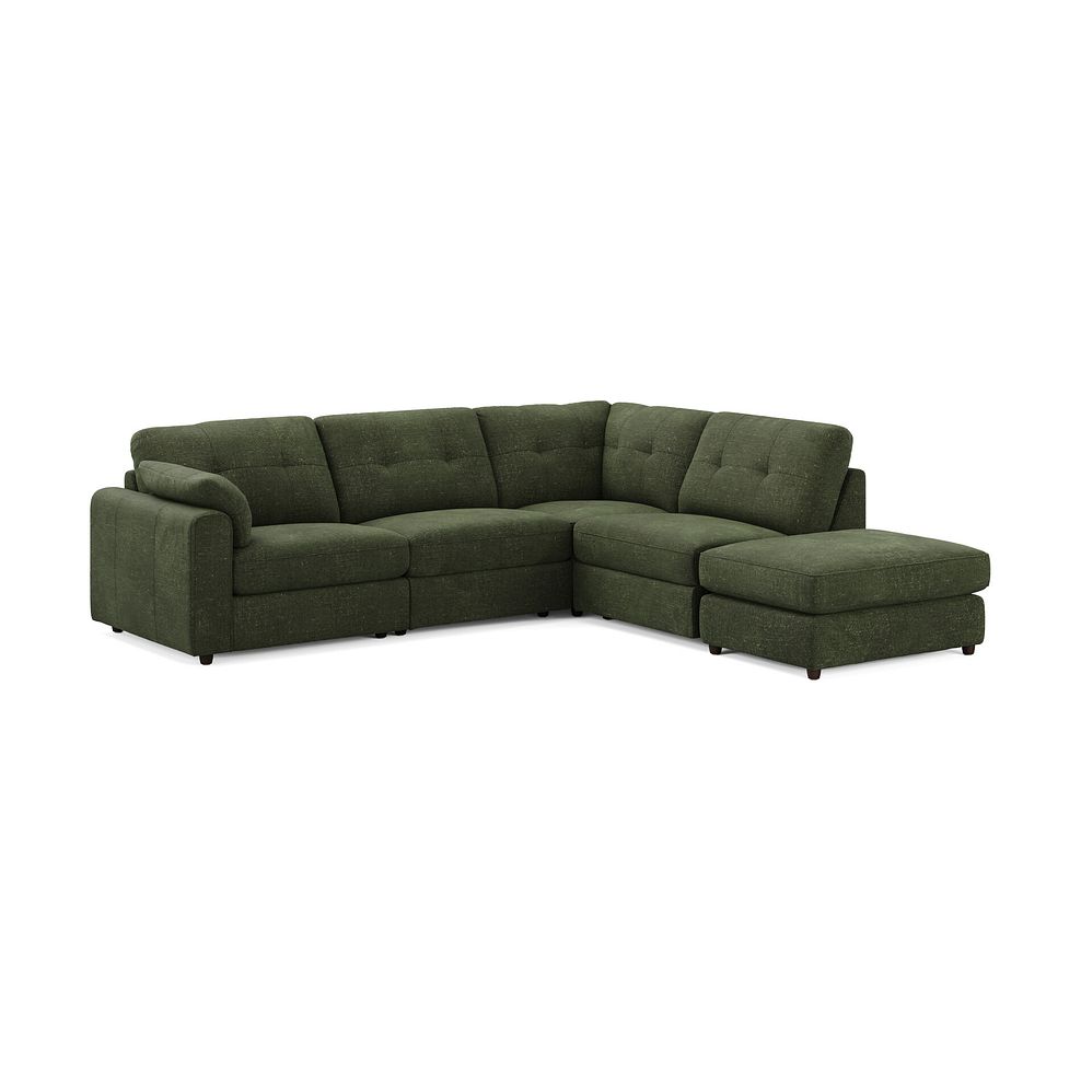 Marley 4 Seat Modular Open End Left Hand Corner Sofa in Lila Pine Fabric -  Group 4 FOOT 1