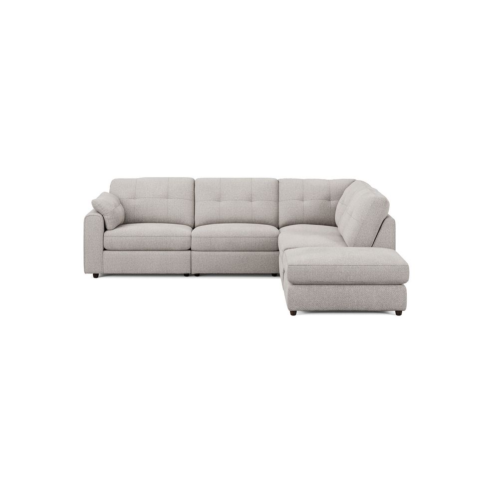 Marley 4 Seat Modular Open End Left Hand Corner Sofa in Lila Stone Fabric -  Group 4 FOOT 3