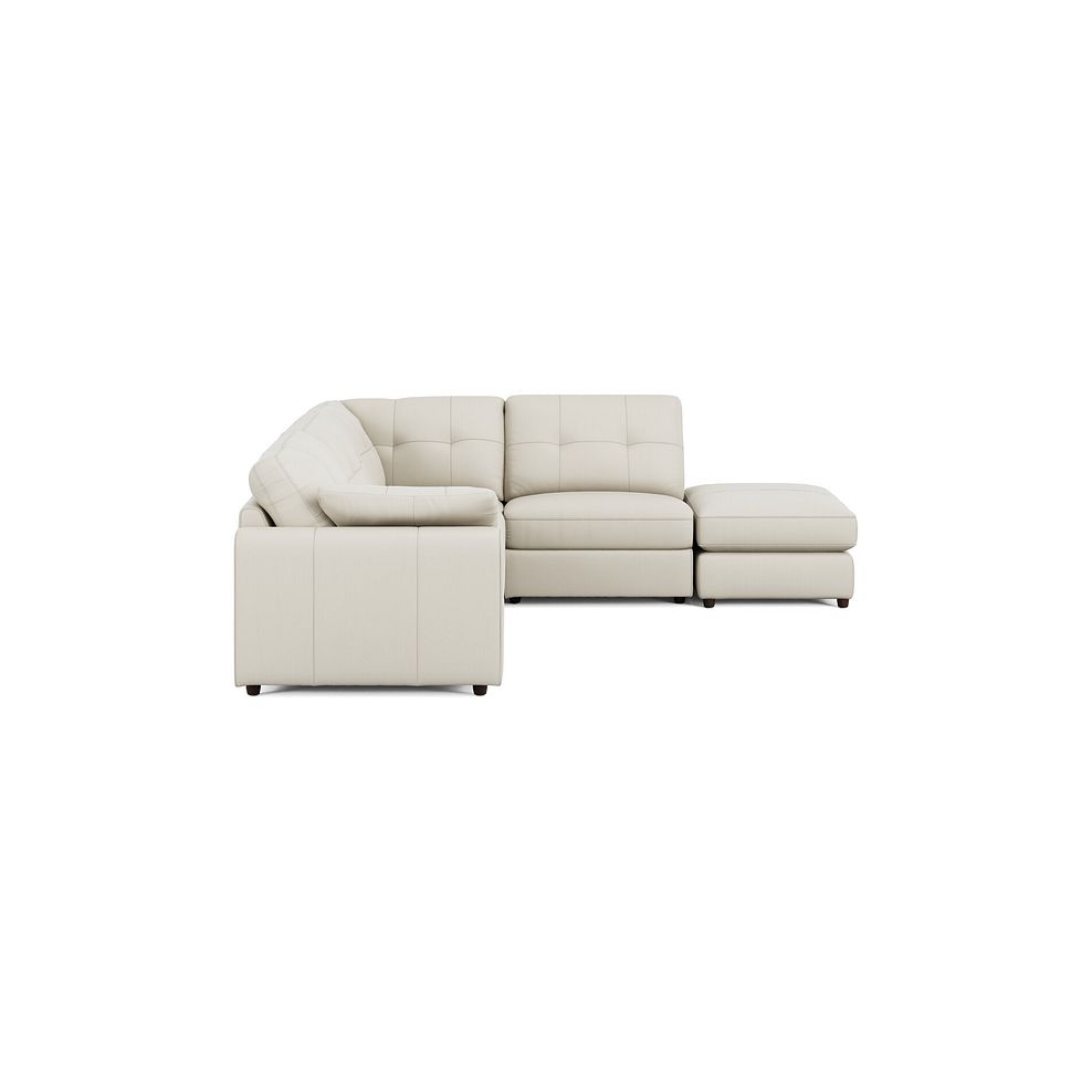 Marley 4 Seat Modular Open End Left Hand Corner Sofa in Oslo Bone China Leather -  Group 4 FT 4