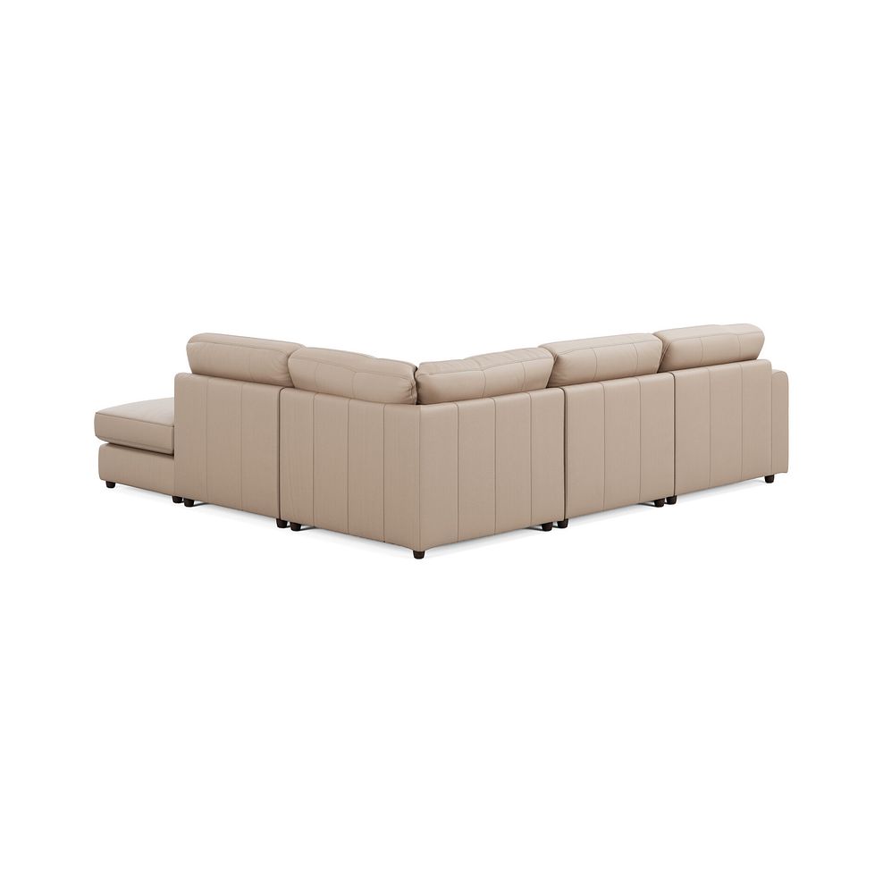 Marley 4 Seat Modular Open End Left Hand Corner Sofa in Oslo Mushroom Leather -  Group 4 FOOT 2