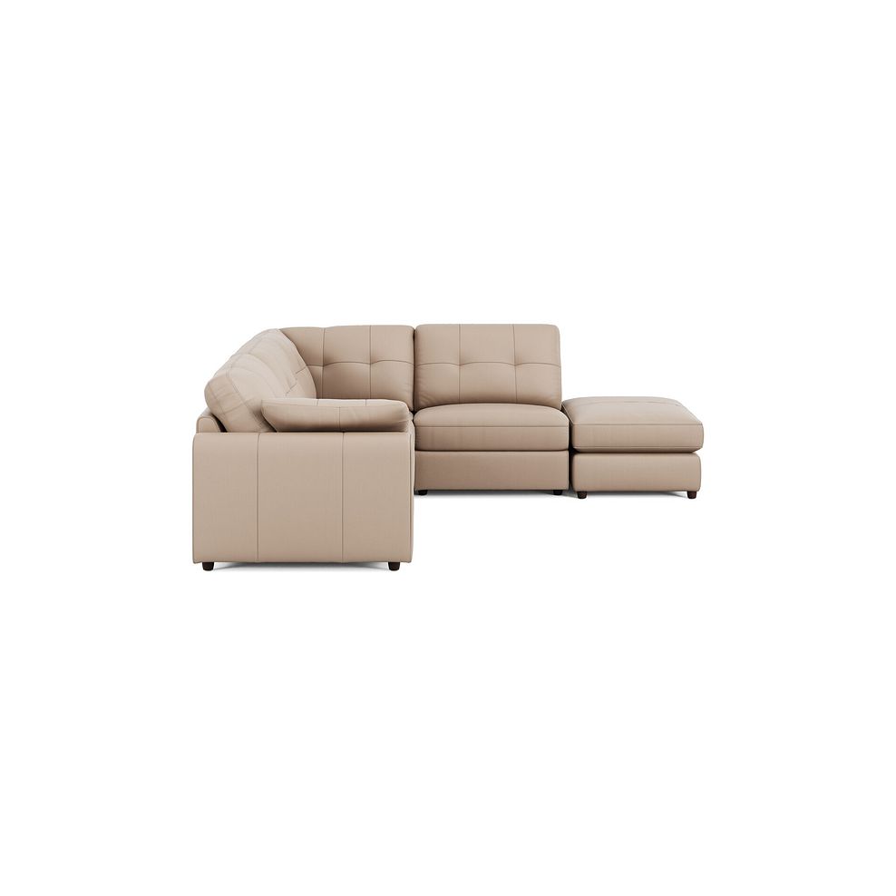 Marley 4 Seat Modular Open End Left Hand Corner Sofa in Oslo Mushroom Leather -  Group 4 FOOT 4