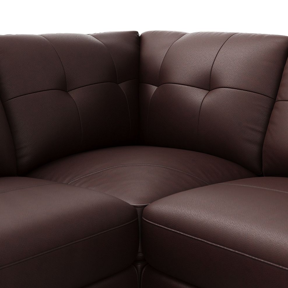 Marley 4 Seat Modular Open End Left Hand Corner Sofa in Oslo Chestnut Leather -  Group 4 FOOT 6