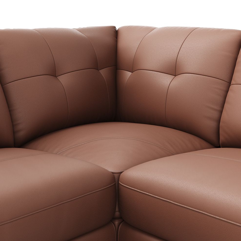 Marley 4 Seat Modular Open End Left Hand Corner Sofa in Oslo Mocha Mouse Leather -  Group 4 FT 6