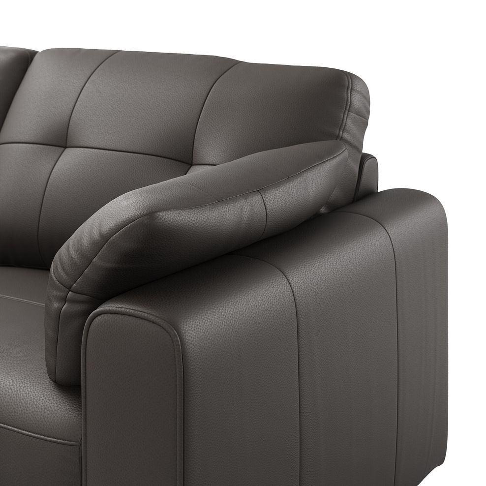 Marley 4 Seat Modular Open End Left Hand Corner Sofa in Oslo Storm Leather -  Group 4 FOOT 5
