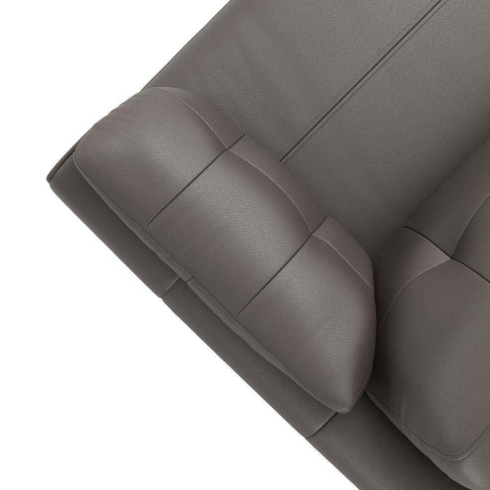 Marley 4 Seat Modular Open End Right Hand Corner Sofa in Oslo Elephant Grey Leather -Group 5 FOOT 9