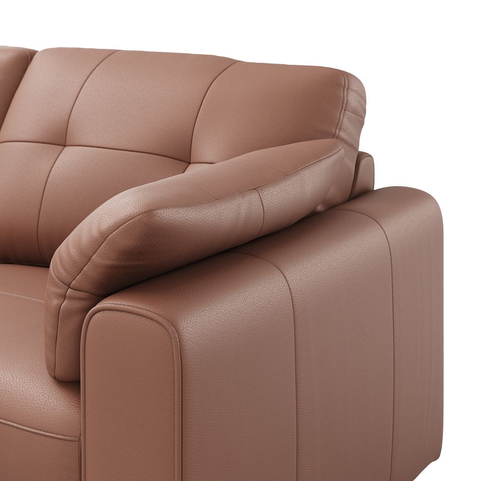 Marley 4 Seat Modular Open End Right Hand Corner Sofa in Oslo Mocha Mouse Leather -Group 5 FOOT 5
