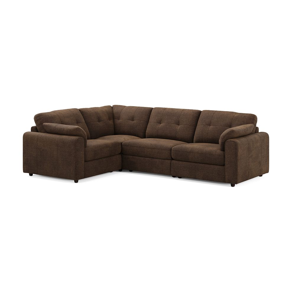 Marley 4 Seat Modular Right Hand Corner Sofa in Lila Chocolate Fabric - Group 2 1