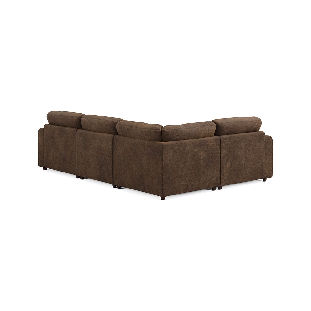 Marley 4 Seat Modular Right Hand Corner Sofa in Lila Chocolate Fabric - Group 2 2