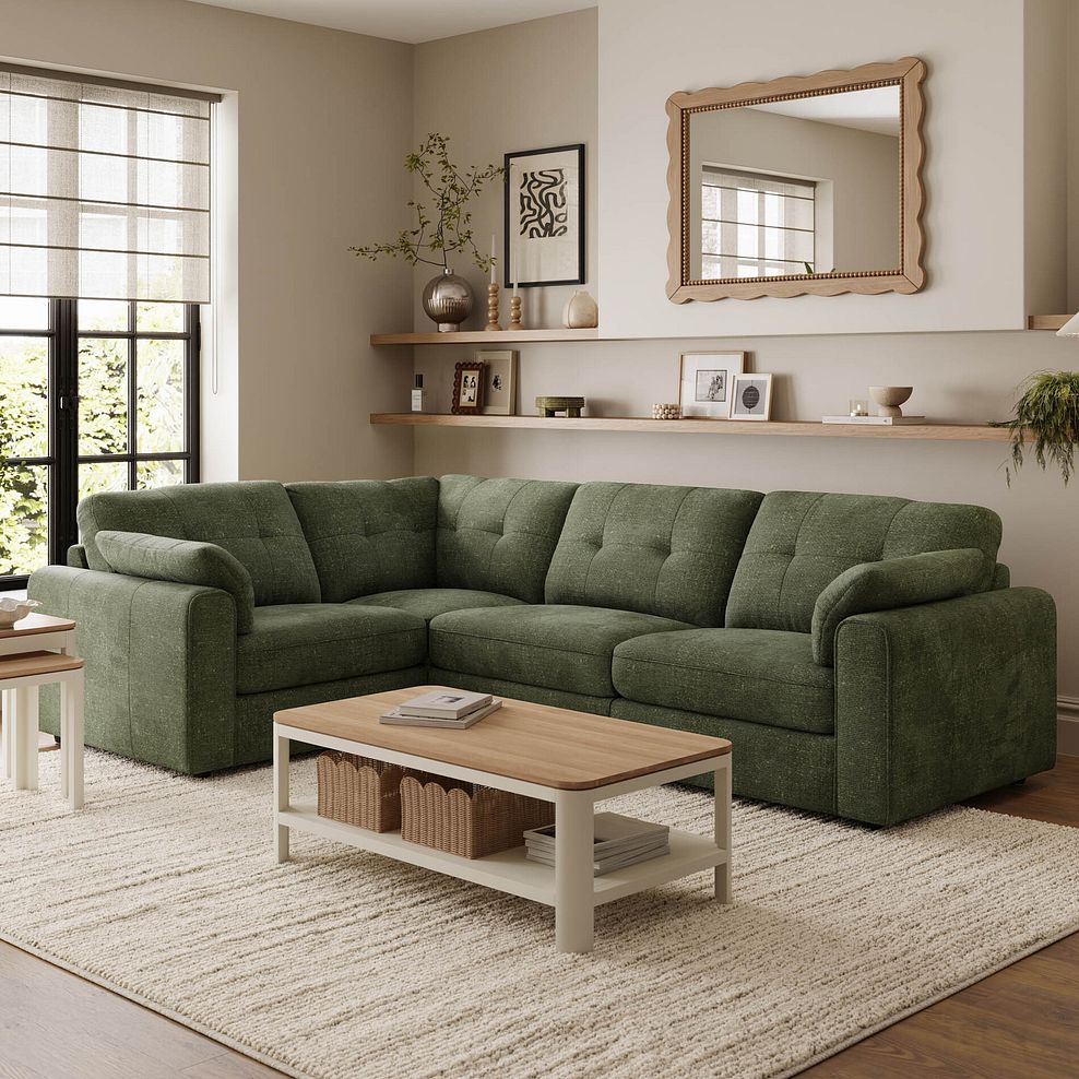 Marley 4 Seat Modular Right Hand Corner Sofa in Lila Pine Fabric - Group 2 1