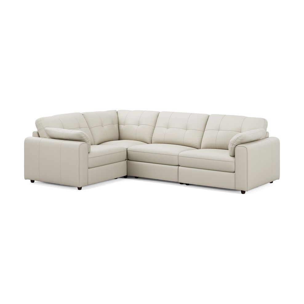 Marley 4 Seat Modular Right Hand Corner Sofa in Oslo Bone China Leather - Group 2 1