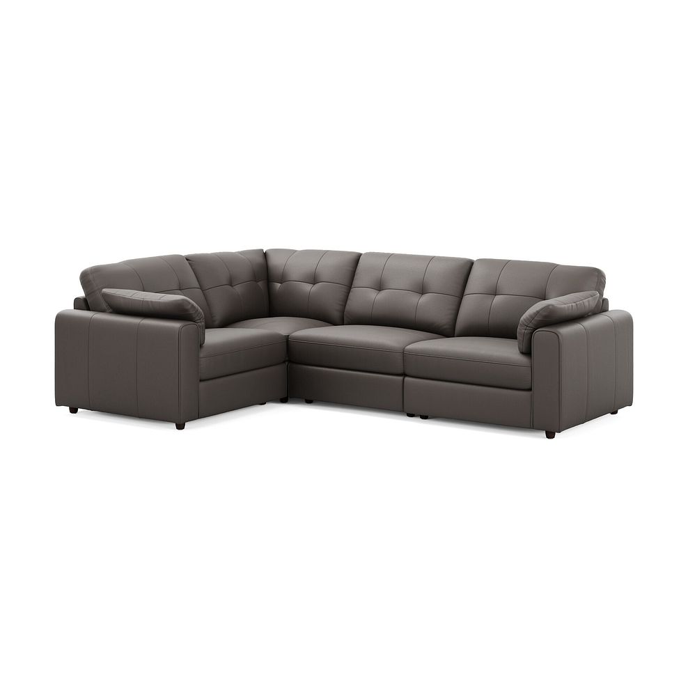 Marley 4 Seat Modular Right Hand Corner Sofa in Oslo Elephant Grey Leather - Group 2 1