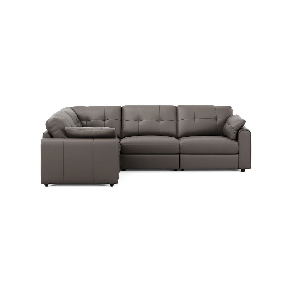 Marley 4 Seat Modular Right Hand Corner Sofa in Oslo Elephant Grey Leather - Group 2 3