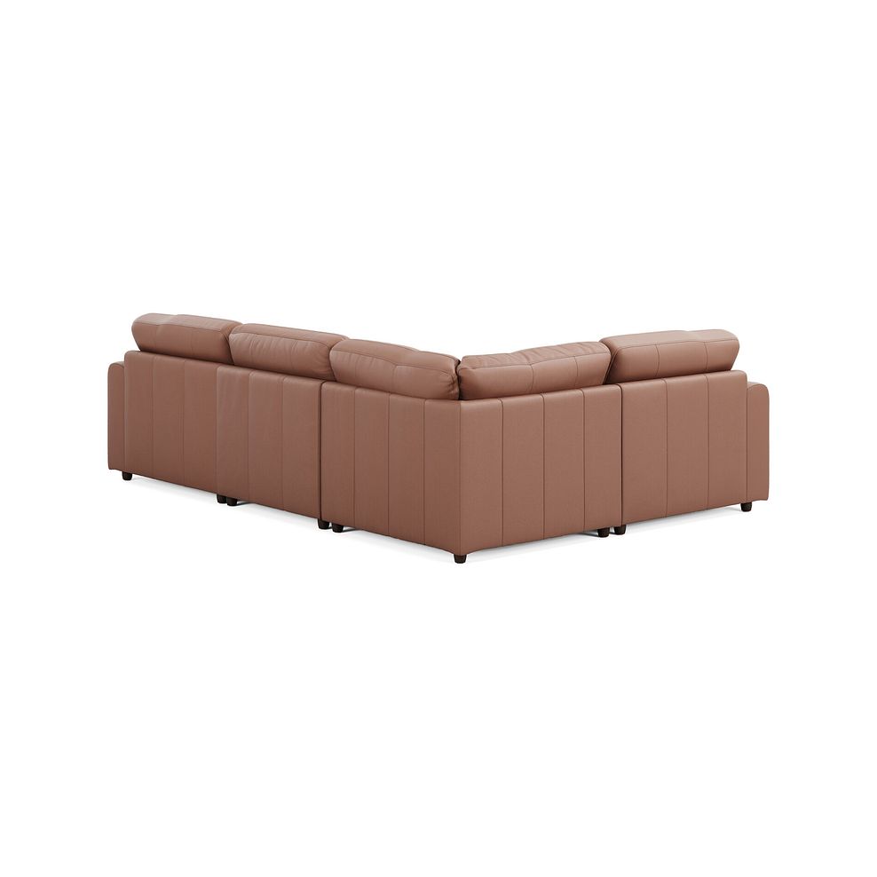 Marley 4 Seat Modular Right Hand Corner Sofa in Oslo Mocha Mouse Leather - Group 2 2