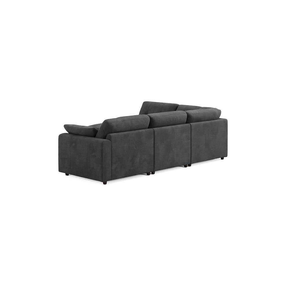 Marley 4 Seat Modular Open End Right Hand Corner Sofa in Lila Charcoal Fabric -Group 5 FOOT 2