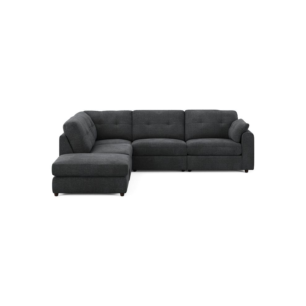 Marley 4 Seat Modular Open End Right Hand Corner Sofa in Lila Charcoal Fabric -Group 5 FOOT 3