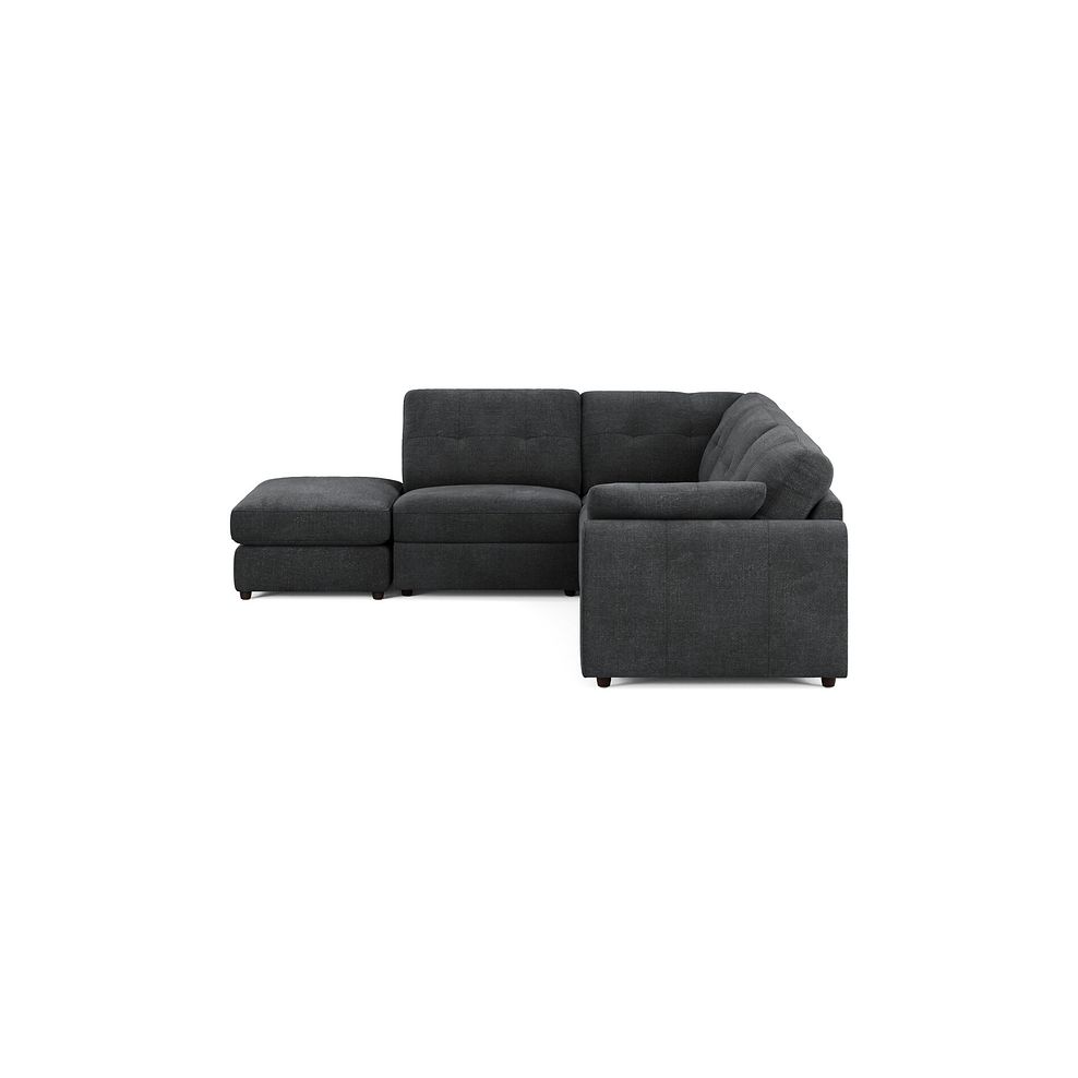 Marley 4 Seat Modular Open End Right Hand Corner Sofa in Lila Charcoal Fabric -Group 5 FOOT 4