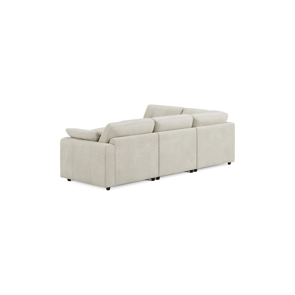 Marley 4 Seat Modular Open End Right Hand Corner Sofa in Lila Ivory Fabric -Group 5 FOOT 2