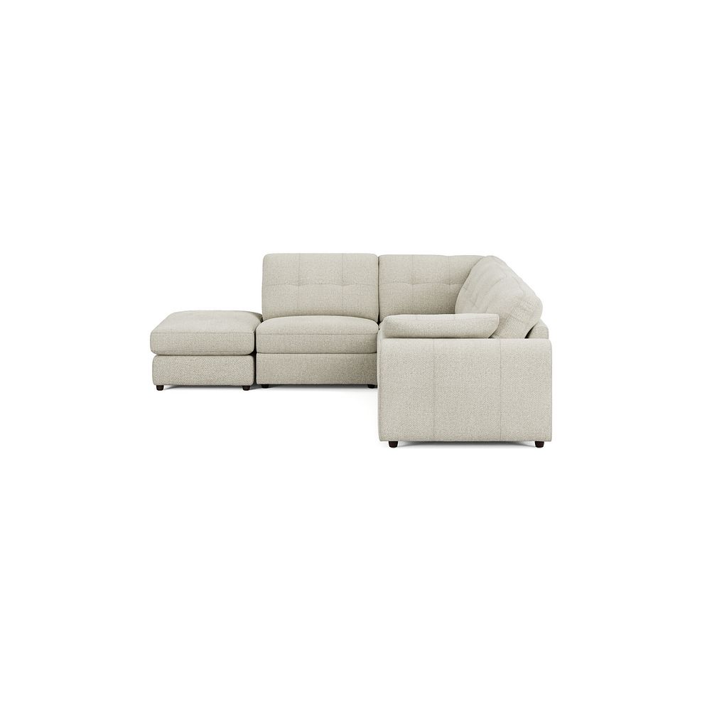 Marley 4 Seat Modular Open End Right Hand Corner Sofa in Lila Ivory Fabric -Group 5 FOOT 4