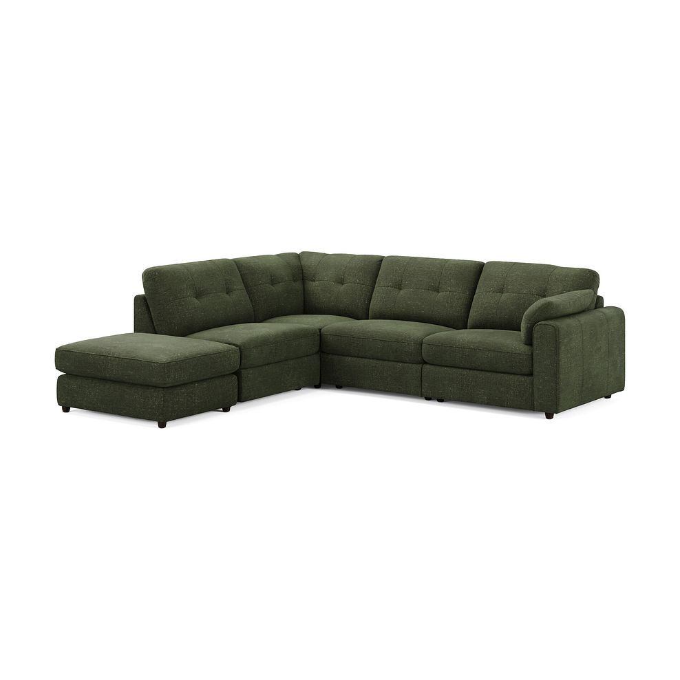 Marley 4 Seat Modular Open End Right Hand Corner Sofa in Lila Pine Fabric -Group 5 FOOT 1