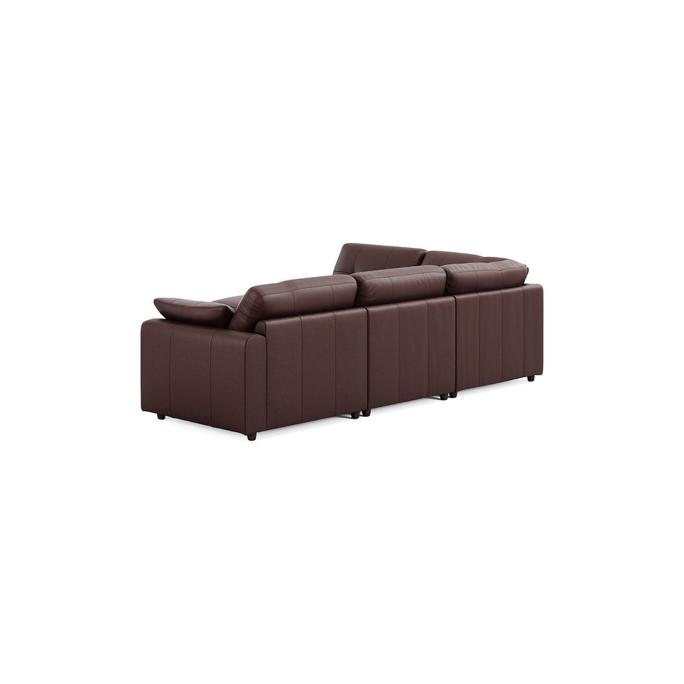 Marley 4 Seat Modular Open End Right Hand Corner Sofa in Oslo Chestnut Leather -Group 5 FOOT 2