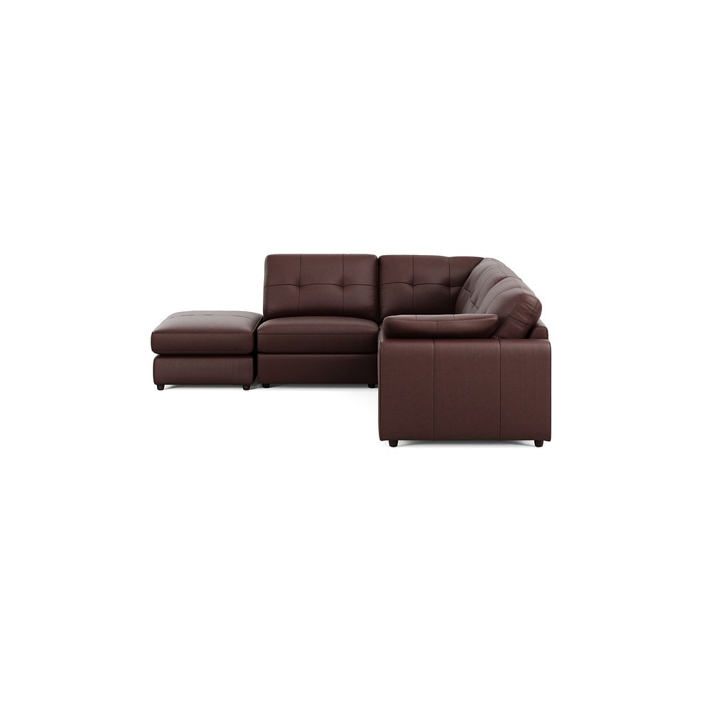 Marley 4 Seat Modular Open End Right Hand Corner Sofa in Oslo Chestnut Leather -Group 5 FOOT 4
