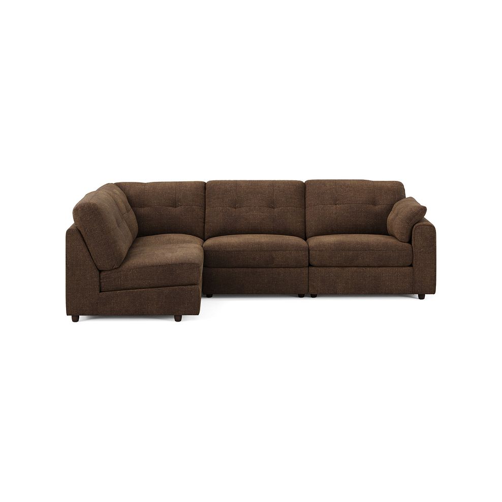 Marley 4 Seat Right Hand Modular Corner Sofa in Lila Chocolate Fabric - Group 5 4