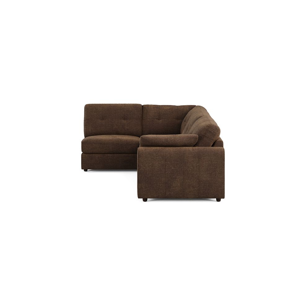 Marley 4 Seat Right Hand Modular Corner Sofa in Lila Chocolate Fabric - Group 5 5
