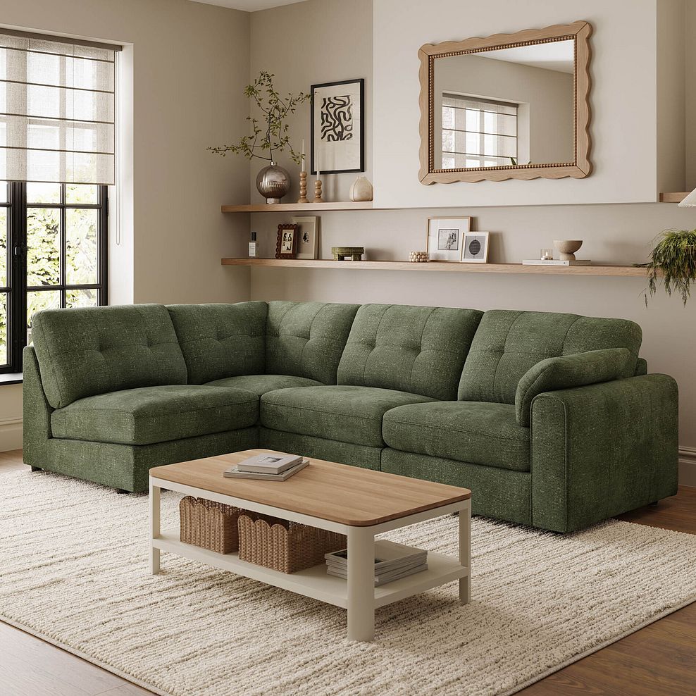 Marley 4 Seat Right Hand Modular Corner Sofa in Lila Pine Fabric - Group 5 1