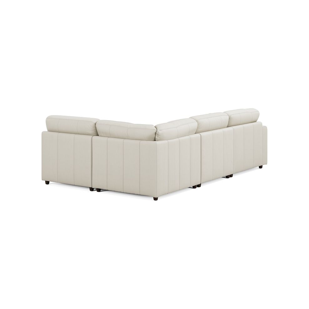 Marley 4 Seat Right Hand Modular Corner Sofa in Oslo Bone China Leather - Group 5 2
