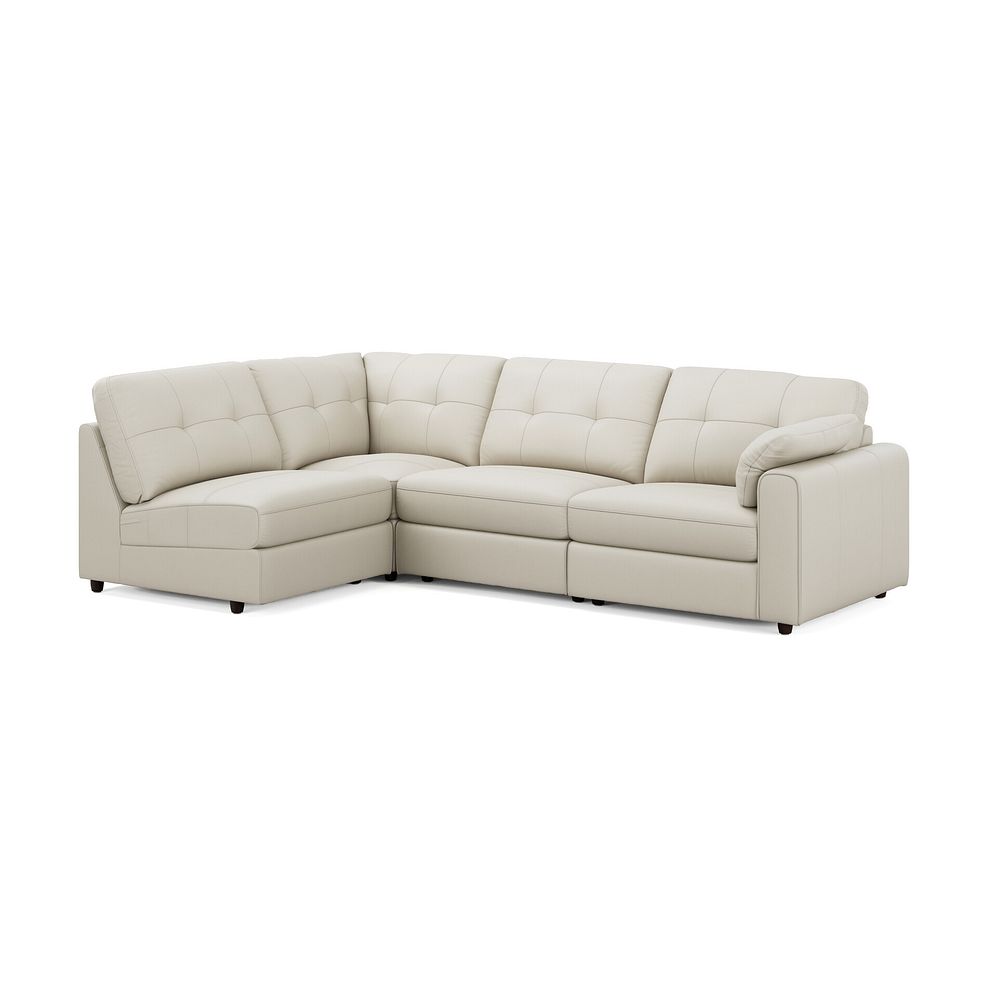 Marley 4 Seat Right Hand Modular Corner Sofa in Oslo Bone China Leather - Group 5 2