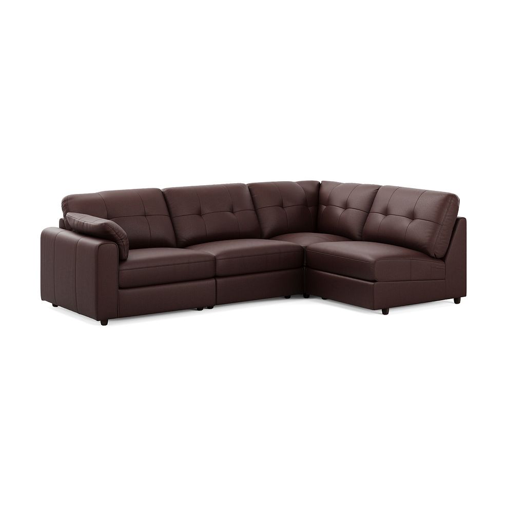 Marley 4 Seat Right Hand Modular Corner Sofa in Oslo Chestnut Leather - Group 5 1