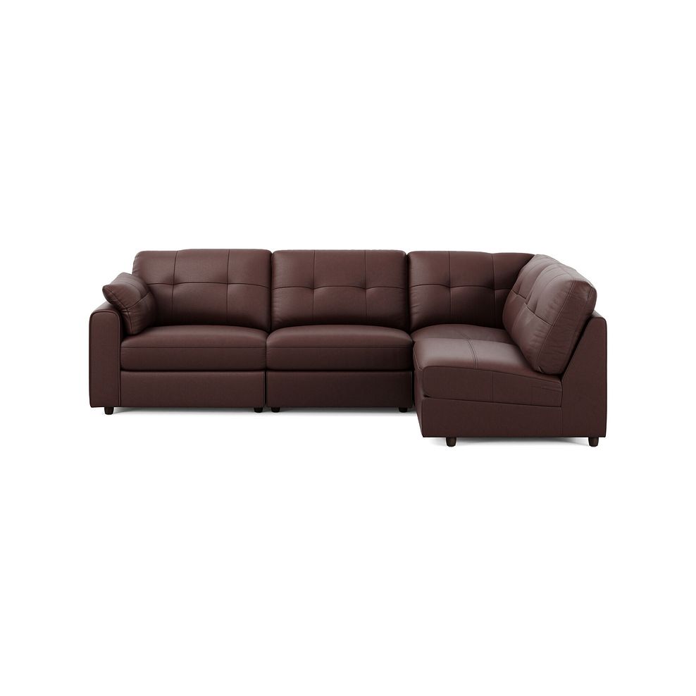 Marley 4 Seat Right Hand Modular Corner Sofa in Oslo Chestnut Leather - Group 5 3