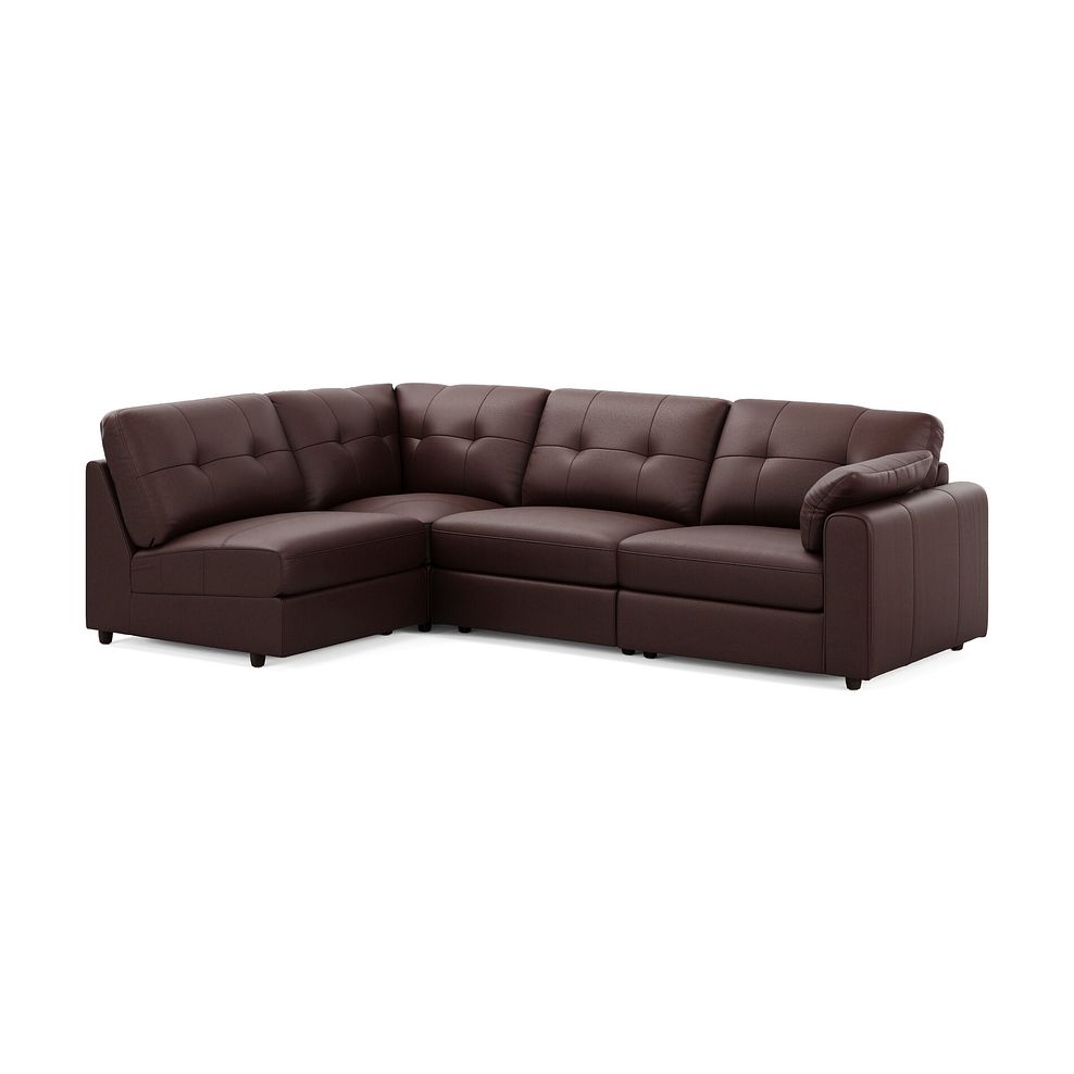 Marley 4 Seat Right Hand Modular Corner Sofa in Oslo Chestnut Leather - Group 5 2