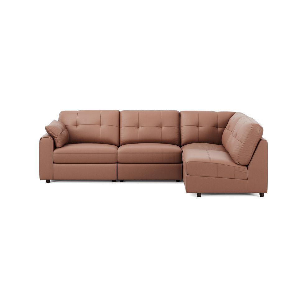 Marley 4 Seat Right Hand Modular Corner Sofa in Oslo Mocha Mouse Leather - Group 5 3