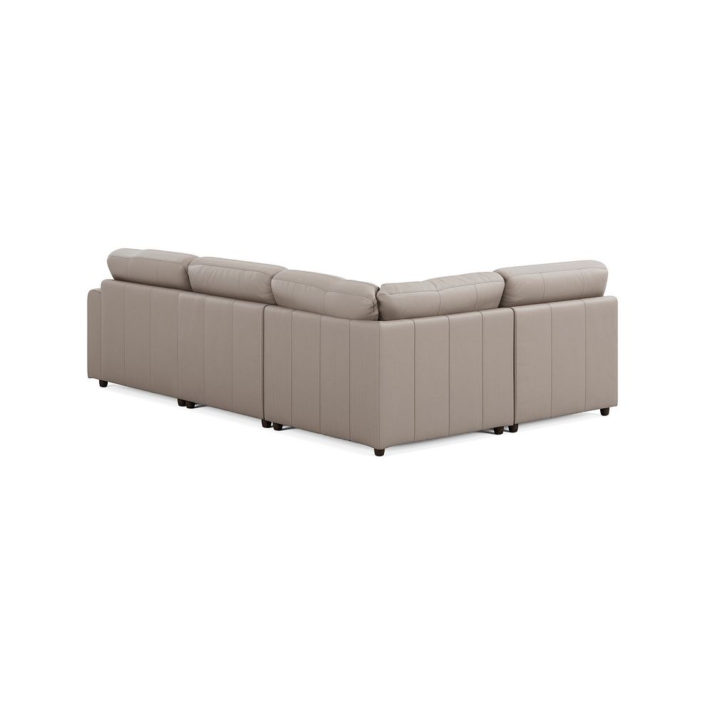 Marley 4 Seat Right Hand Modular Corner Sofa in Oslo Oyster Leather - Group 5 3