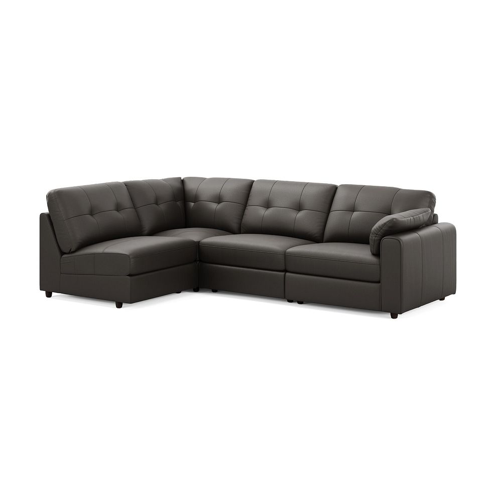 Marley 4 Seat Right Hand Modular Corner Sofa in Oslo Storm Leather - Group 5 2