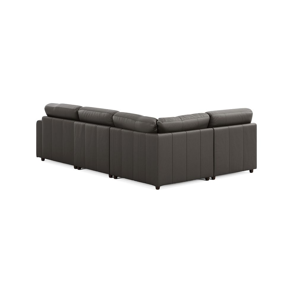 Marley 4 Seat Right Hand Modular Corner Sofa in Oslo Storm Leather - Group 5 3