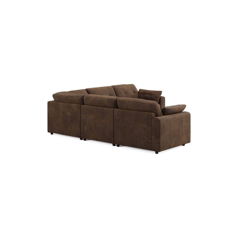 Marley 5 Seat Modular Corner Sofa in Lila Chocolate Fabric - Group 3 2