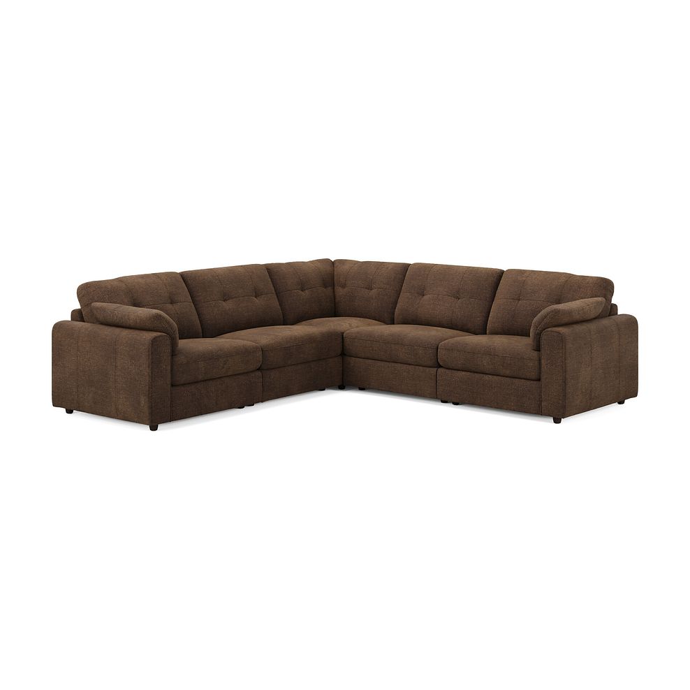Marley 5 Seat Modular Corner Sofa in Lila Chocolate Fabric - Group 3 3