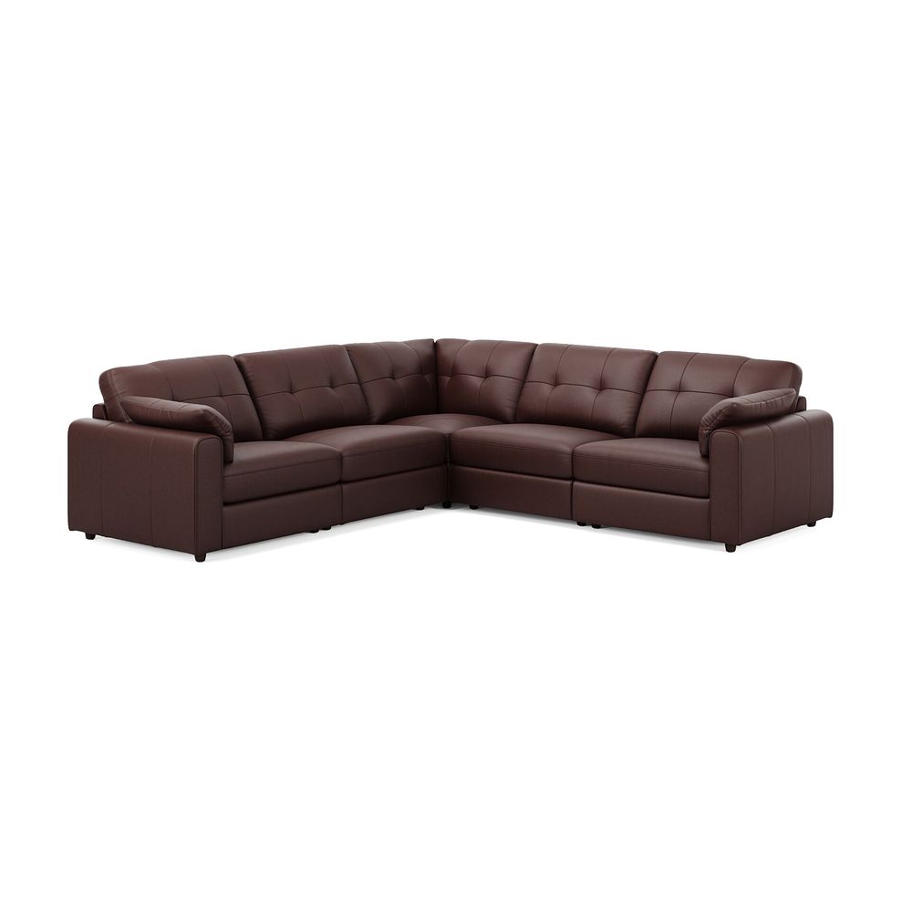 Marley 5 Seat Modular Corner Sofa in Oslo Chestnut Leather - Group 3 3