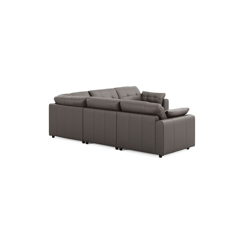 Marley 5 Seat Modular Corner Sofa in Oslo Elephant Grey Leather - Group 3 2
