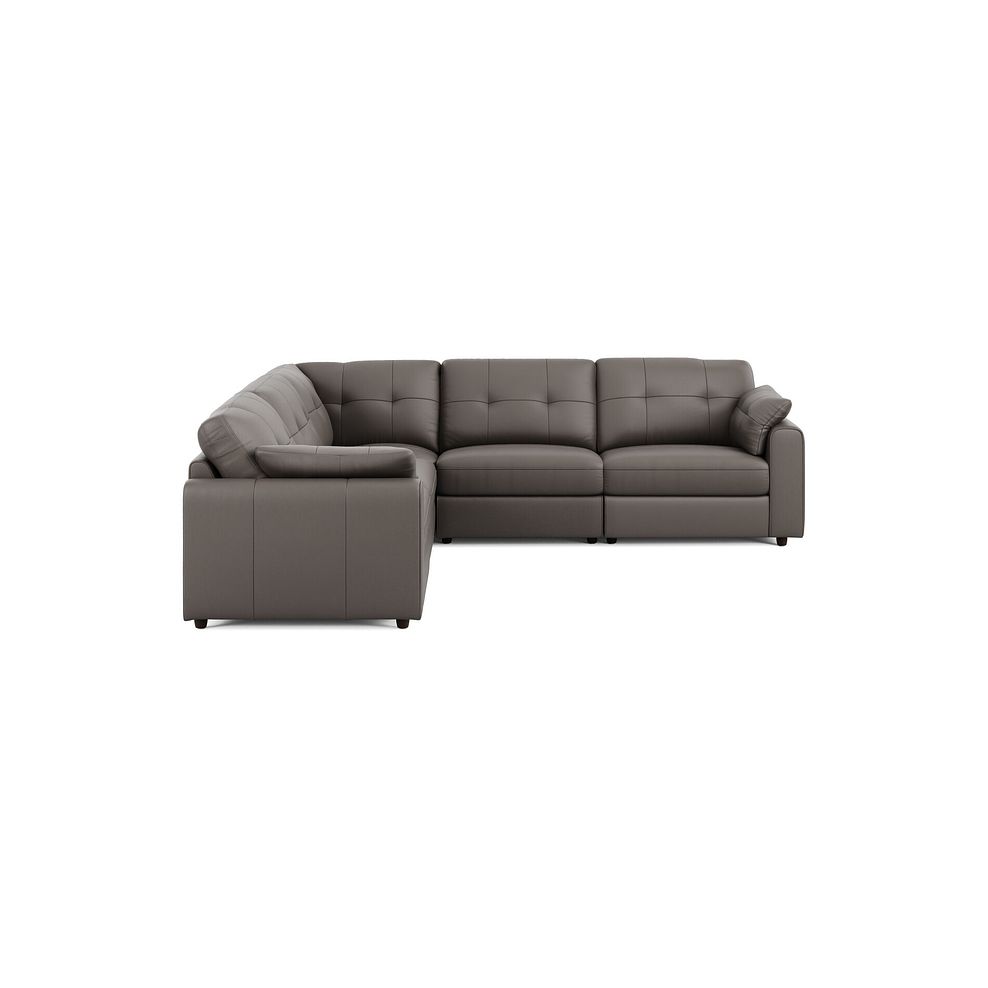 Marley 5 Seat Modular Corner Sofa in Oslo Elephant Grey Leather - Group 3 4