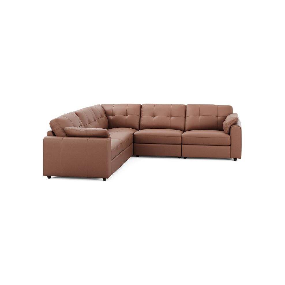 Marley 5 Seat Modular Corner Sofa in Oslo Mocha Mouse Leather - Group 3 1
